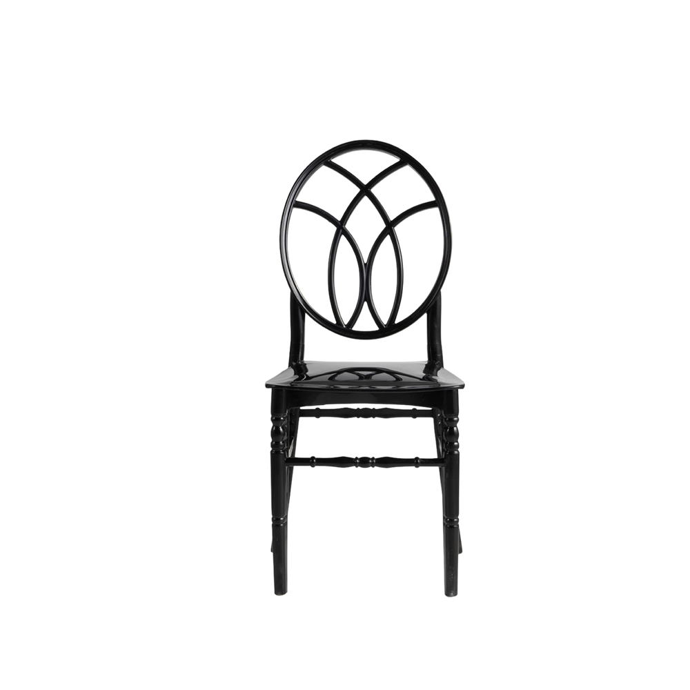 Chiavari Gala Polypropylene Stacking Chair Black