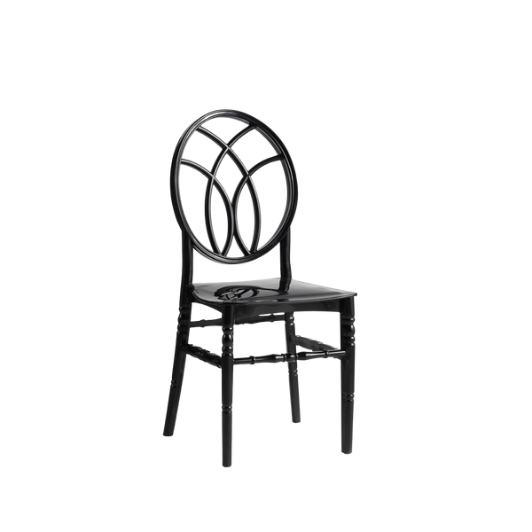 Chiavari Gala Polypropylene Stacking Chair Black