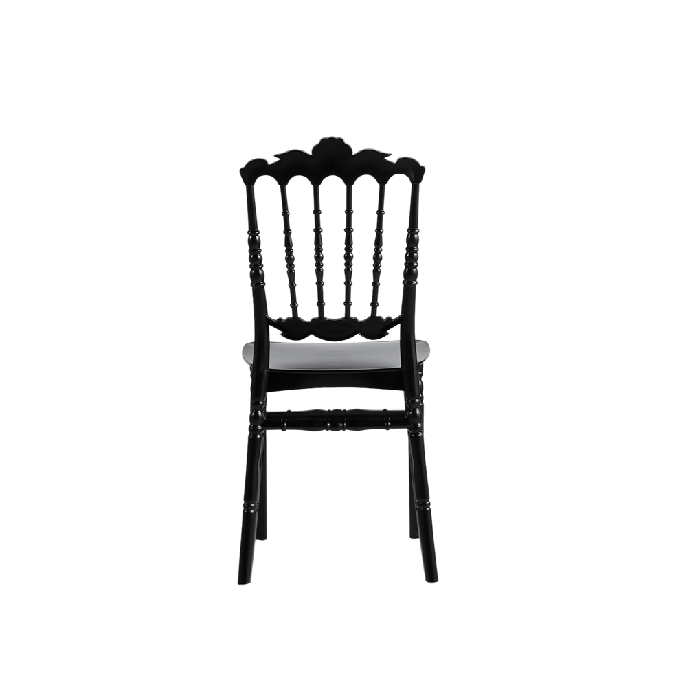 Chiavari Lepo Stacking Polypropylene Chair Black
