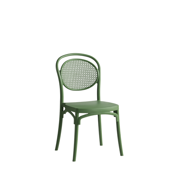 Sera Caffe/Bistro Polypropylene Stacking Chair Sage