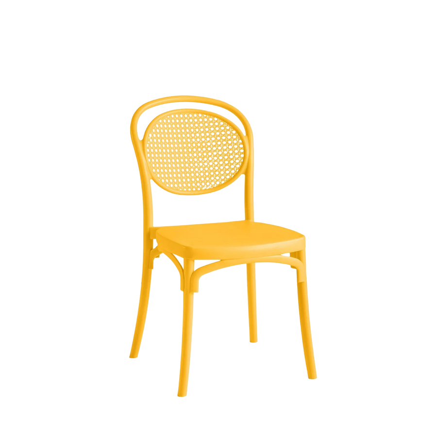 Sera Caffe/Bistro Polypropylene Stacking Chair Yellow