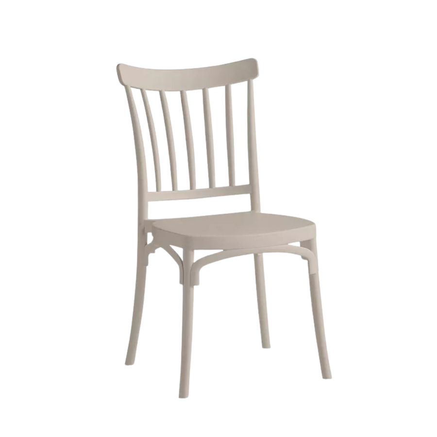 Alba Polypropylene Caffe/Bistro Stacking Chair Cream