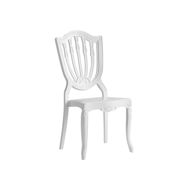 Chiavari Divine Lounge Stacking Polypropylene Chair White