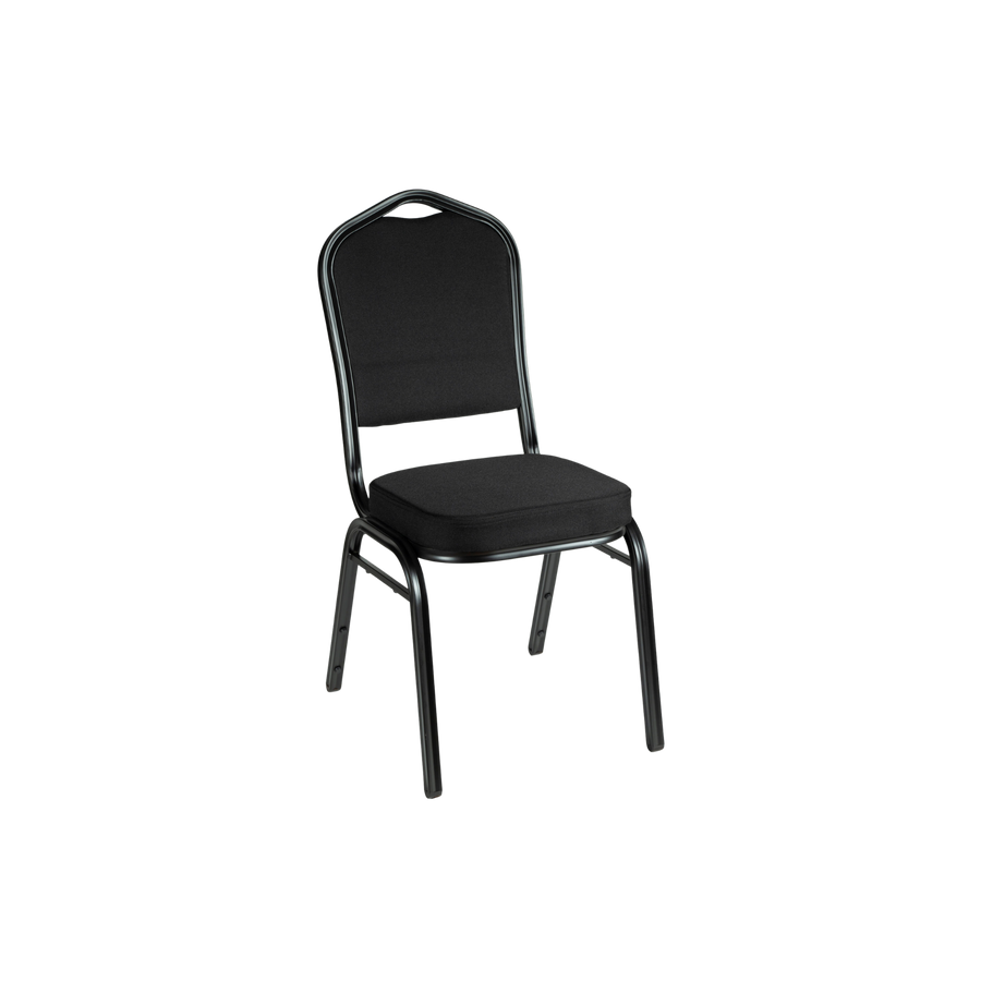 Premium Banquet Stacking Chair Black No Pattern / Black Frame