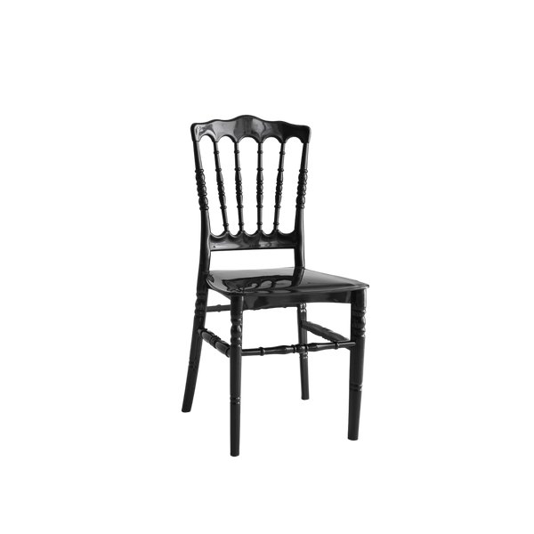 Chiavari Napoleon Polypropylene Stacking Chair Black