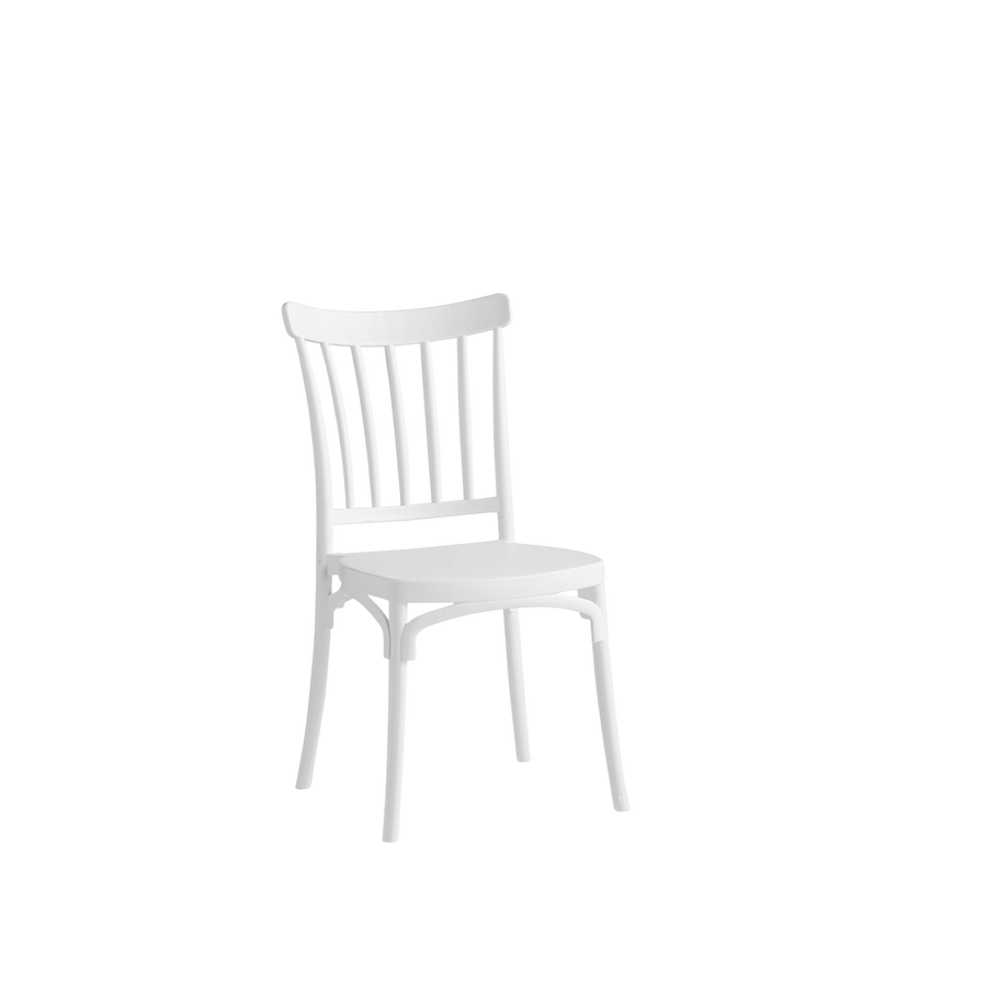 Alba Polypropylene Caffe/Bistro Stacking Chair White