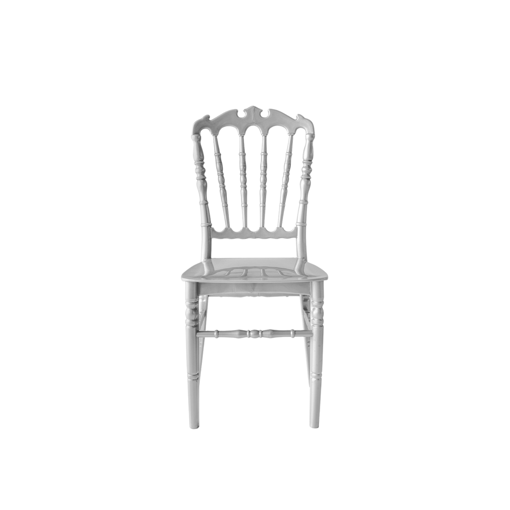 Chiavari Ferman Stacking Polypropylene Chair Silver