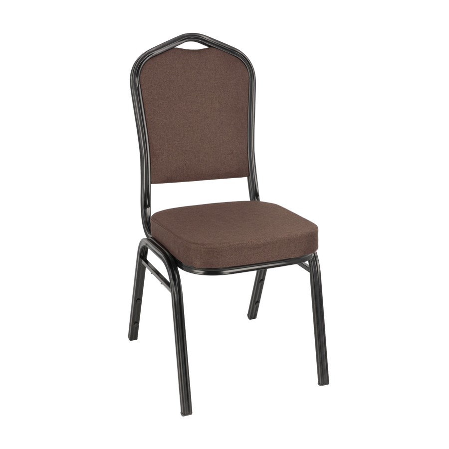 Premium Banquet Stacking Chair Brown No Pattern / Brown Frame