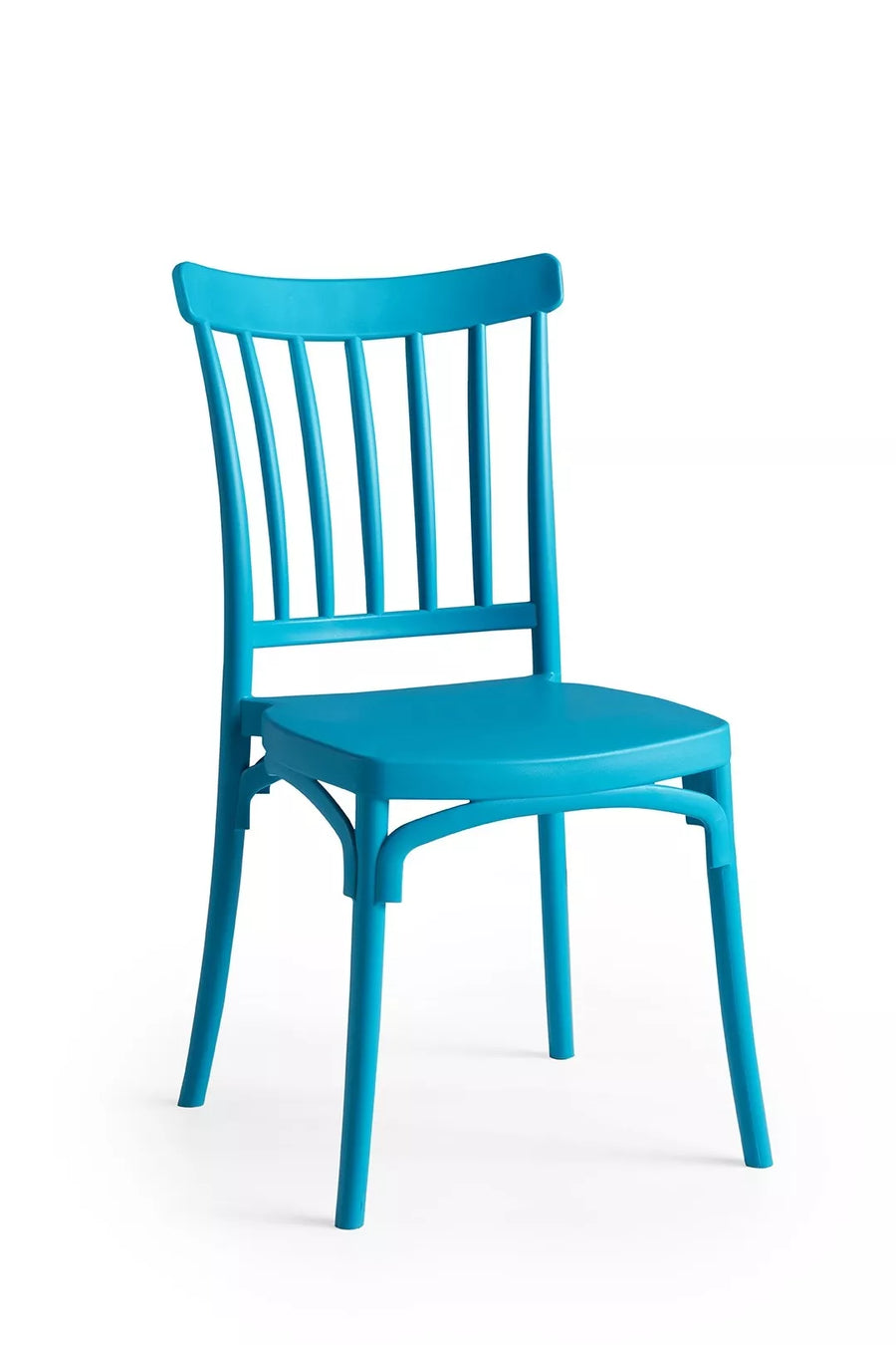 Alba Caffe/Bistro Polypropylene Stacking Caffe Chair Blue