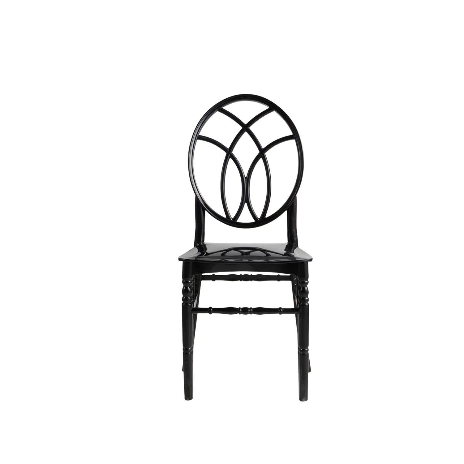 Chiavari Gala Polypropylene Stacking Chair Black