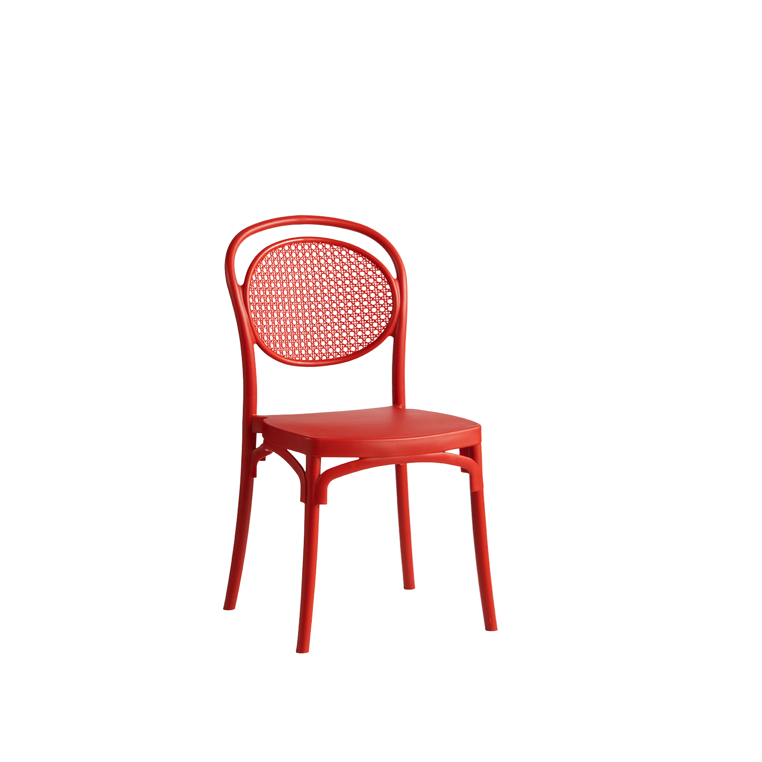 Sera Caffe/Bistro Polypropylene Stacking Chair Red
