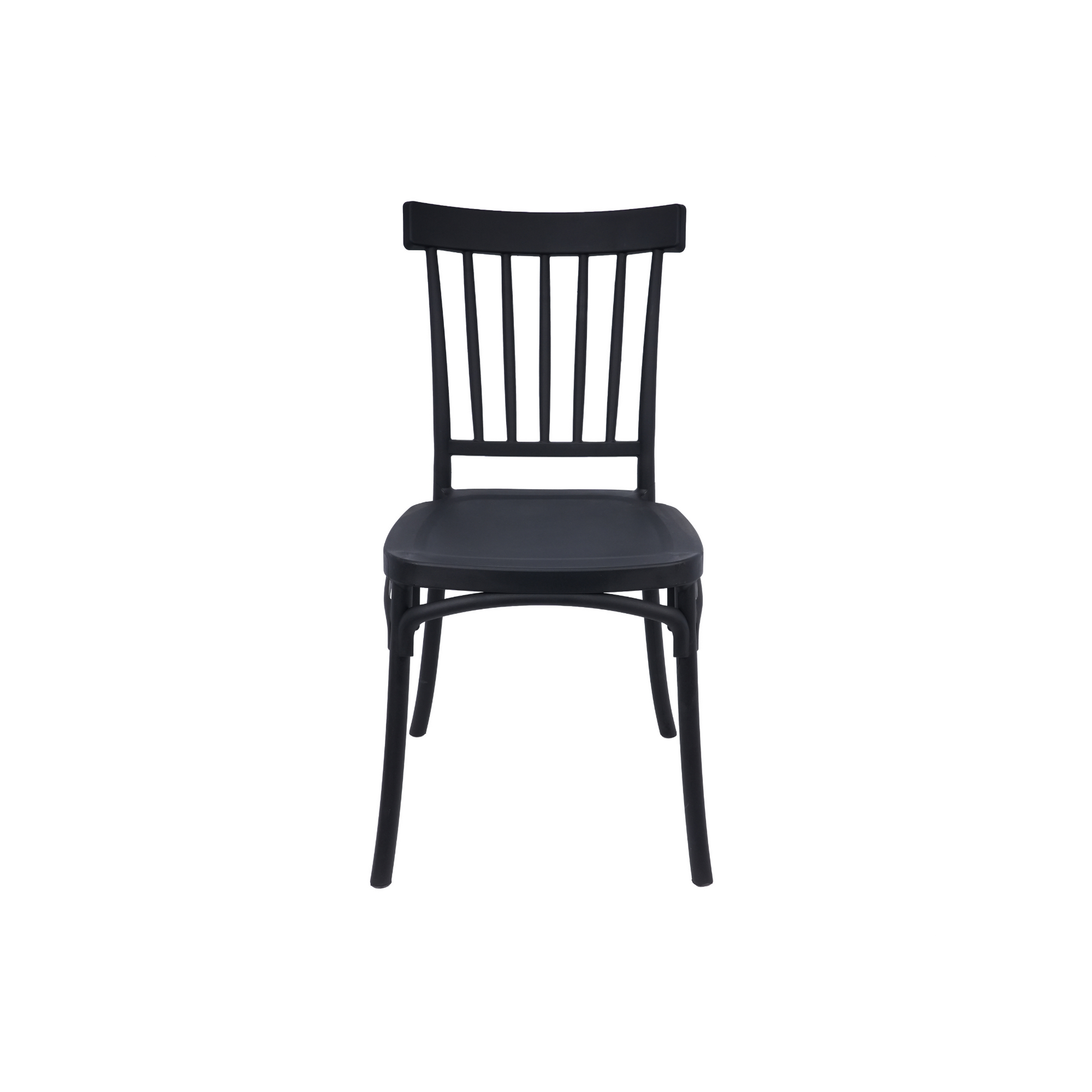 Standard Polypropylene Café Chair Black For Indoor & Outdoor Commercial Seating
