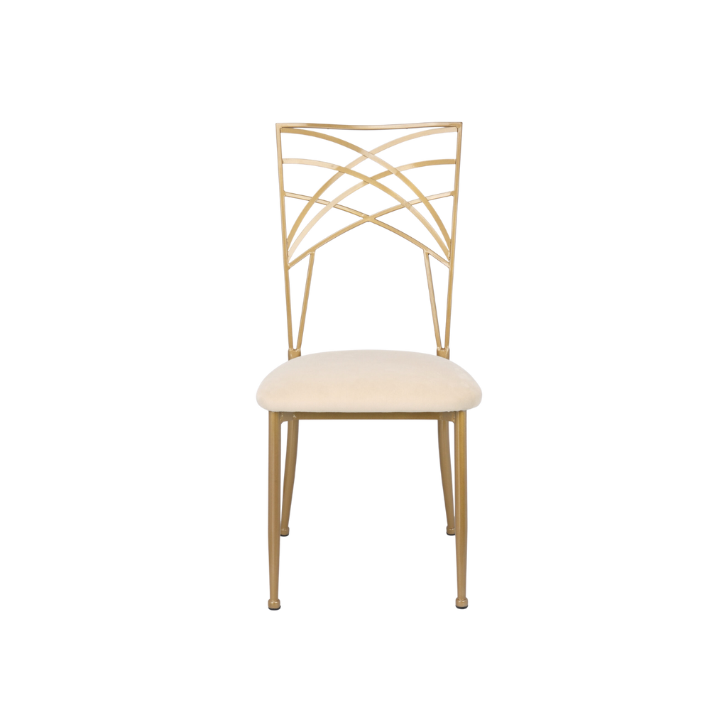 Chameleon Steel Event Stacking Chair Gold White