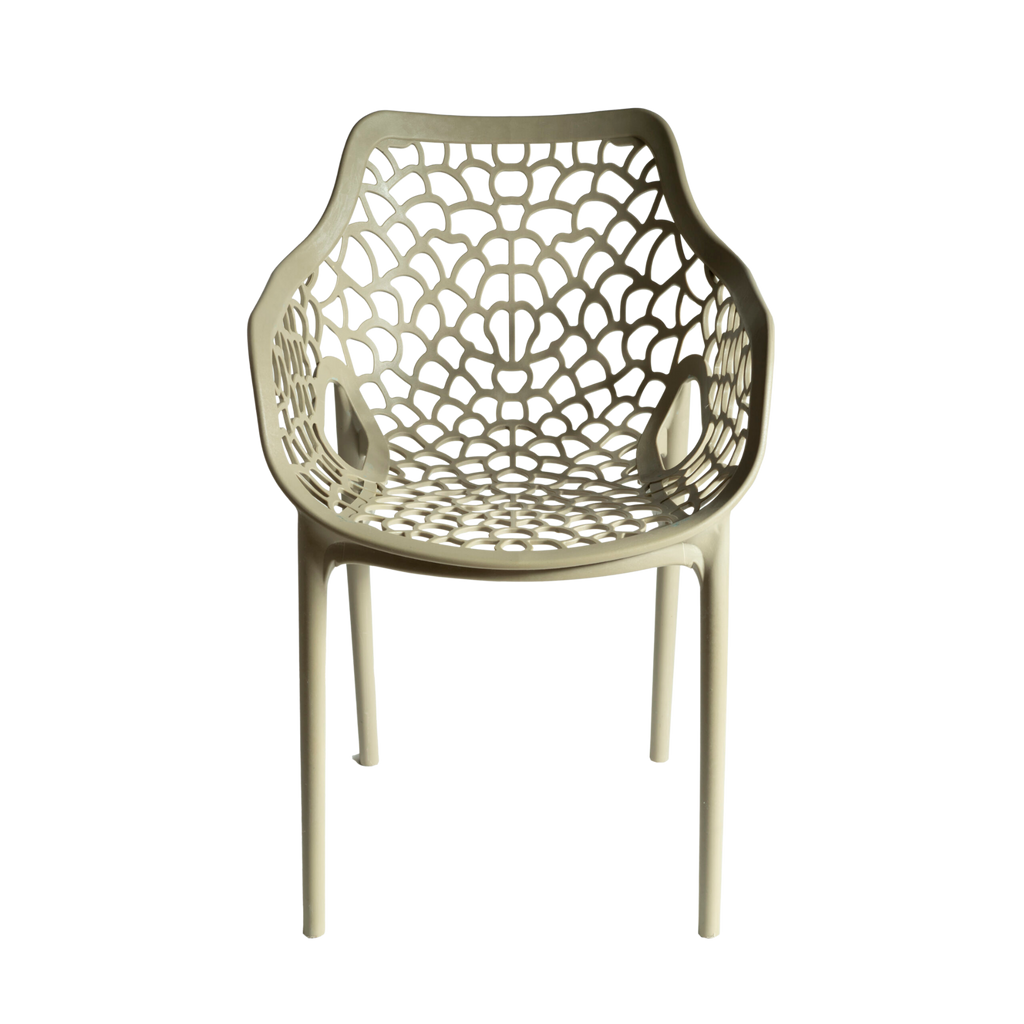 Viva Polypropylene Chair Cream  – Stackable Commercial Outdoor Seating