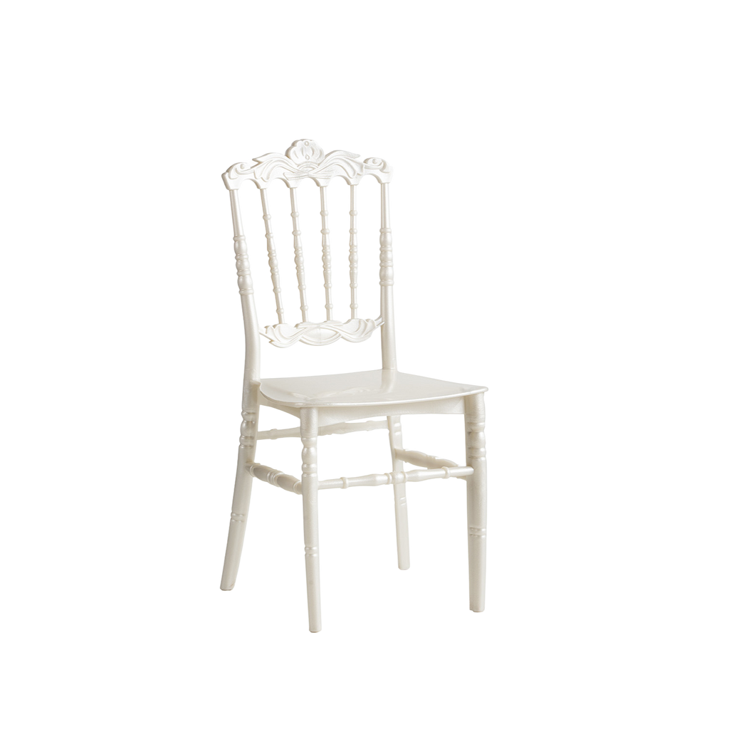 Chiavari Lepo Stacking Polypropylene Chair Pearl