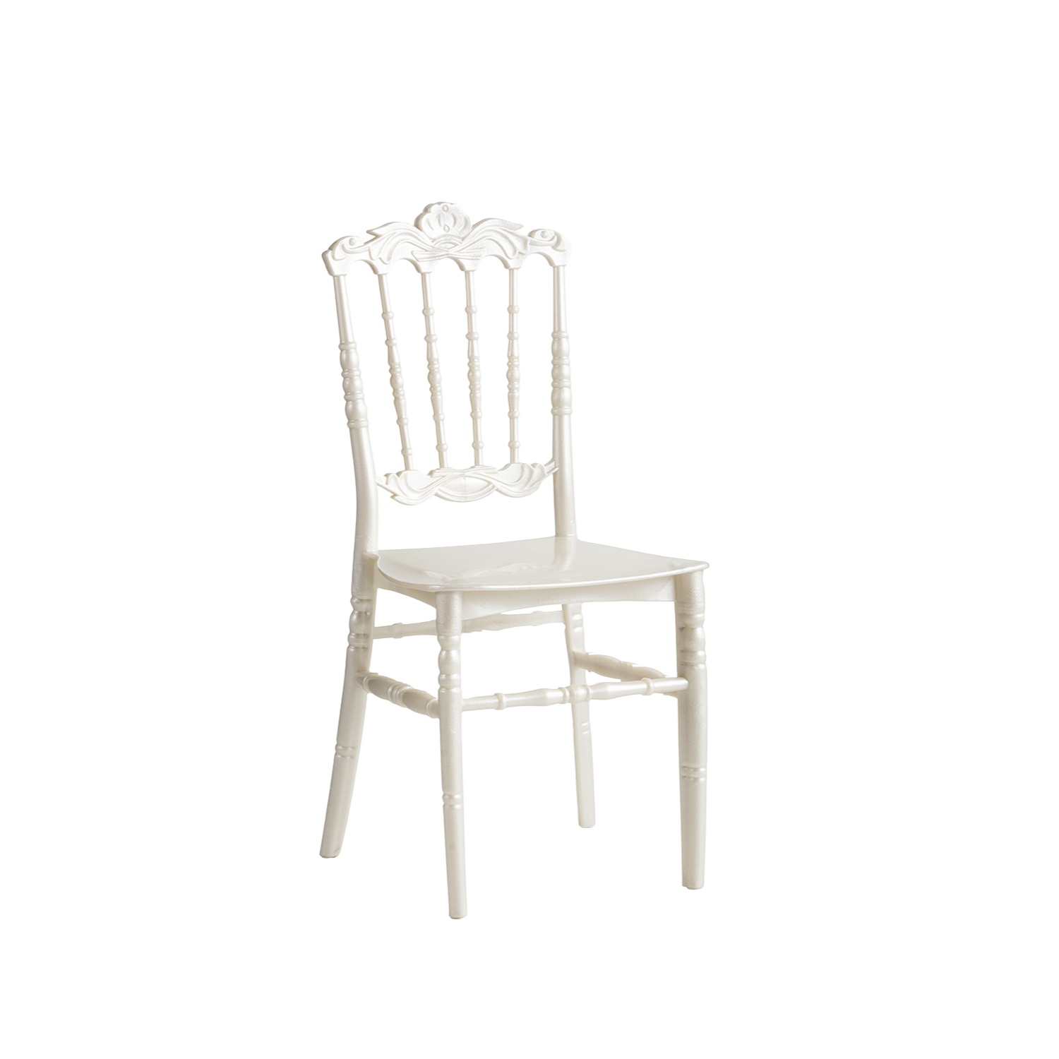 Chiavari Lepo Stacking Polypropylene Chair Pearl