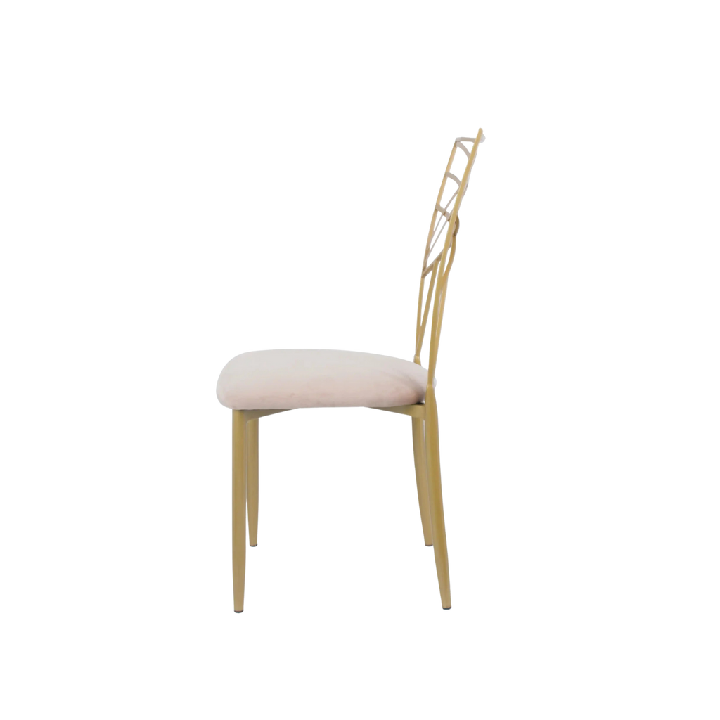 Chameleon Steel Event Stacking Chair Gold Ivory