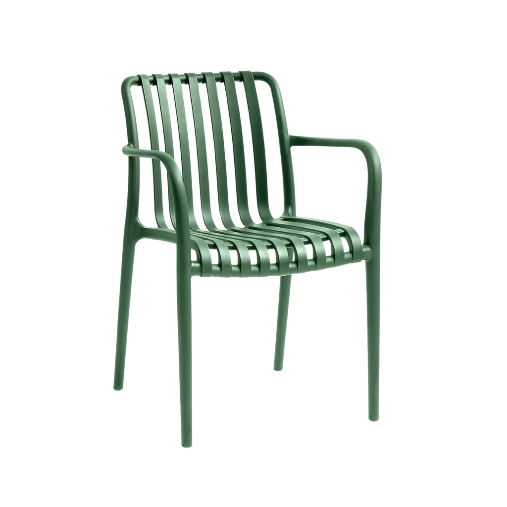 Paris Polypropylene Chair Sage Green – Stackable Outdoor Cafe Restaurant Hospitality Seating