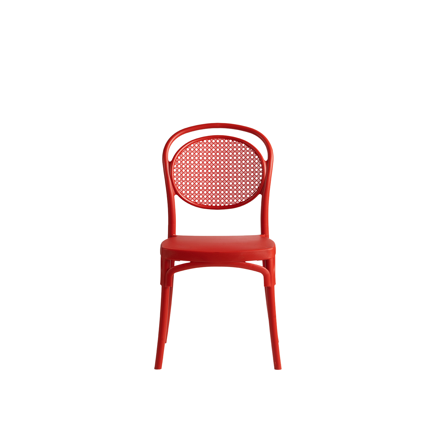 Sera Caffe/Bistro Polypropylene Stacking Chair Red