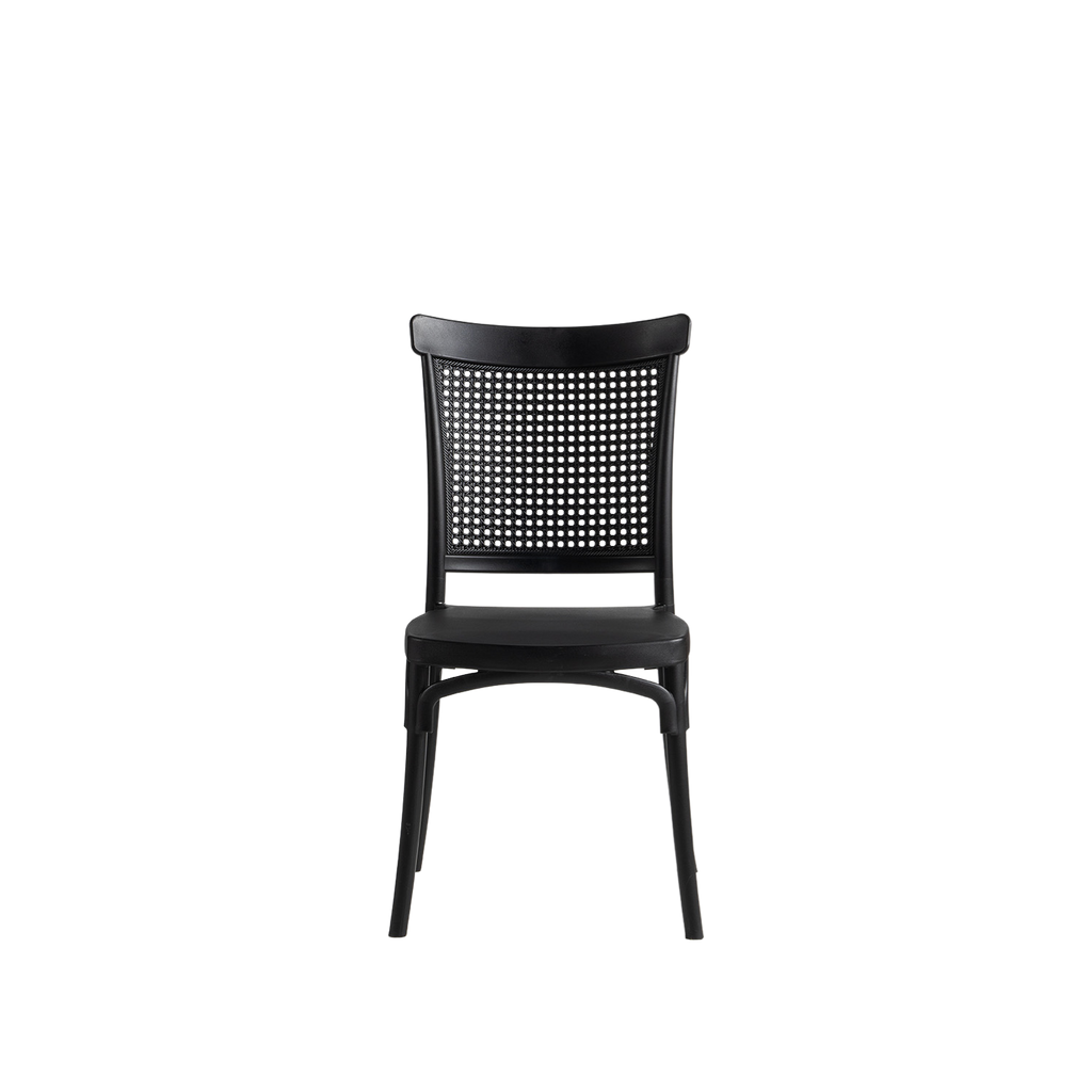 Lima Caffe/Bistro Polypropylene Stacking Chair Black