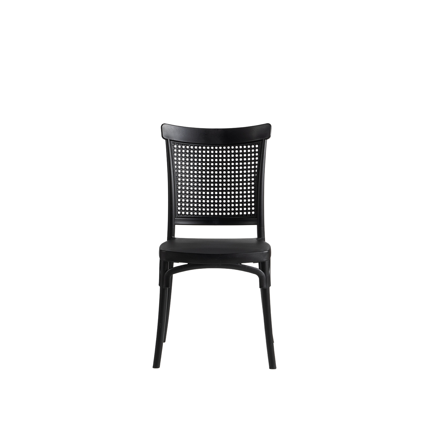 Lima Caffe/Bistro Polypropylene Stacking Chair Black