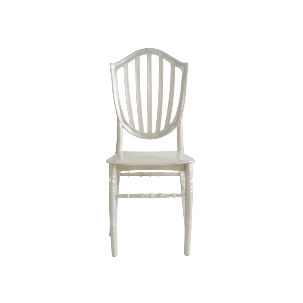 Chiavari Vasto Stacking Polypropylene Chair Pearl