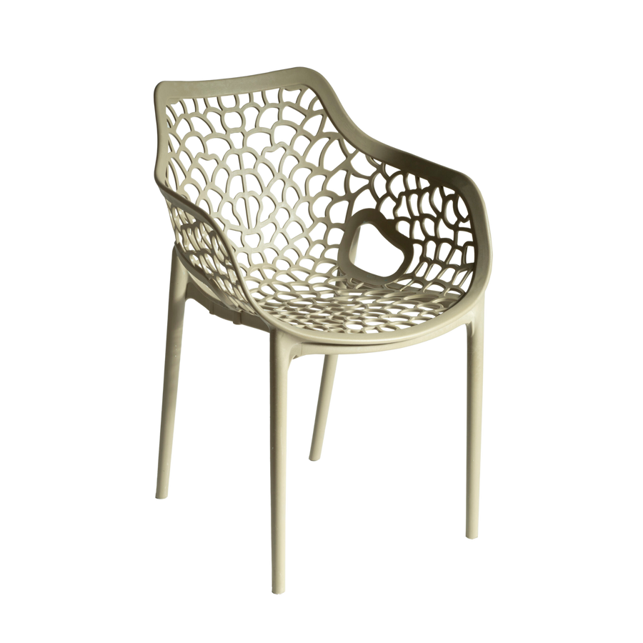 Viva Polypropylene Chair Cream  – Stackable Commercial Outdoor Seating