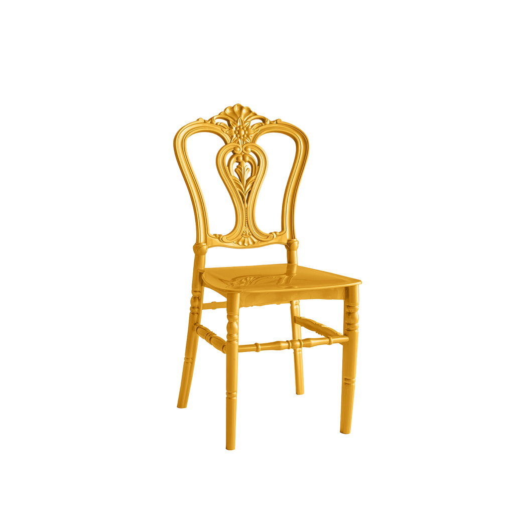 Chiavari Dylan Polypropylene Stacking Chair Gold