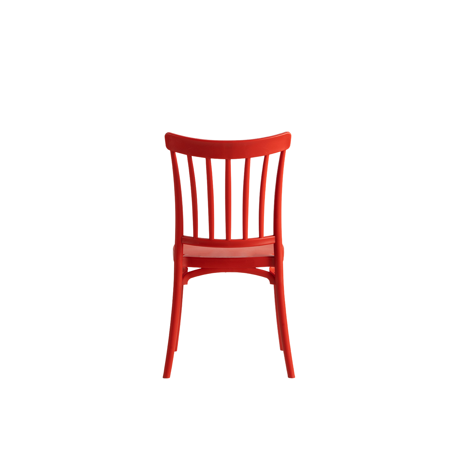 Polypropylene Caffe/Bistro Stacking Chair Red