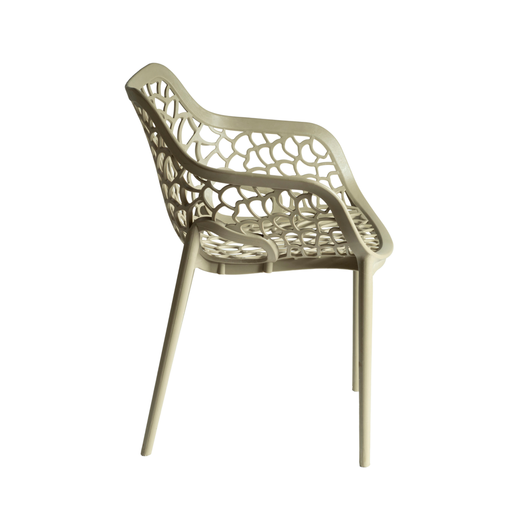 Viva Polypropylene Chair Cream  – Stackable Commercial Outdoor Seating