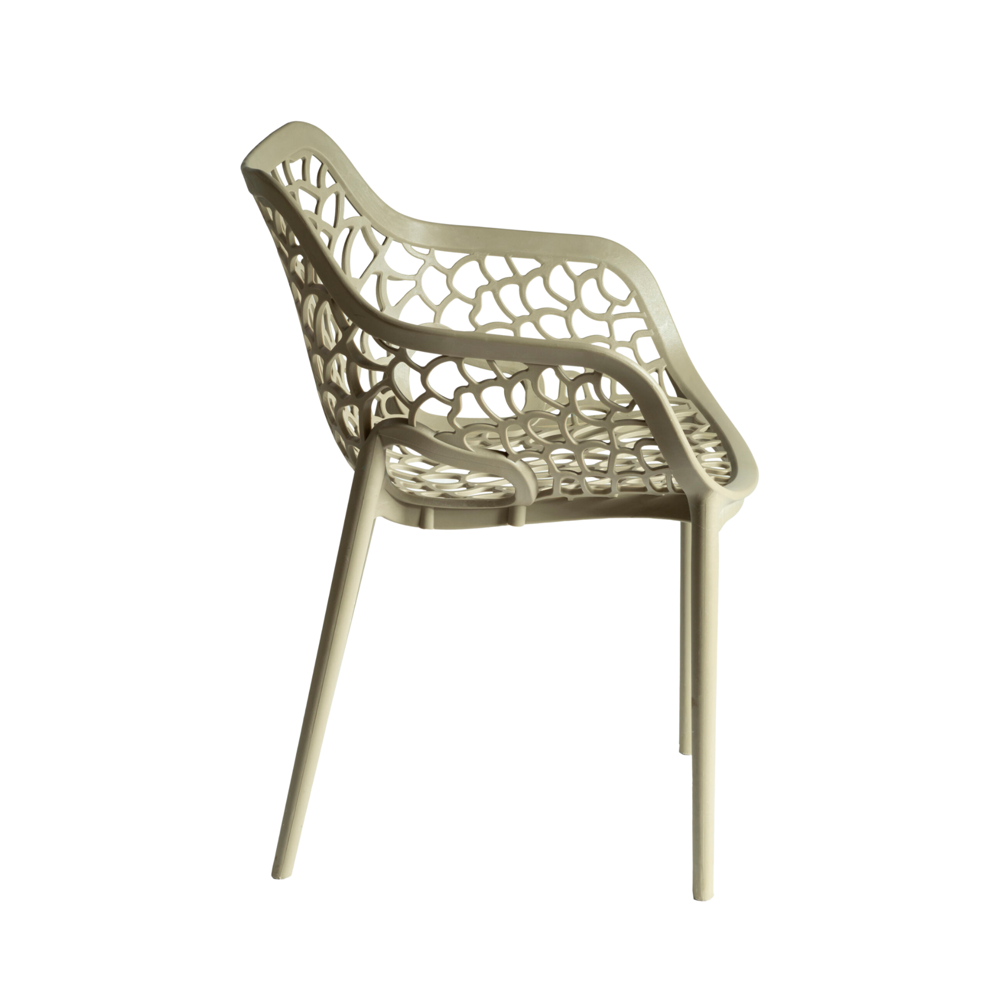 Viva Polypropylene Chair Cream  – Stackable Commercial Outdoor Seating