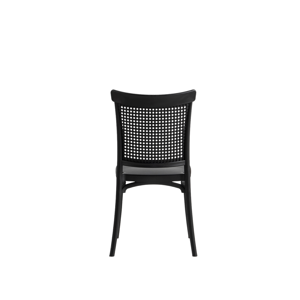 Lima Caffe/Bistro Polypropylene Stacking Chair Black