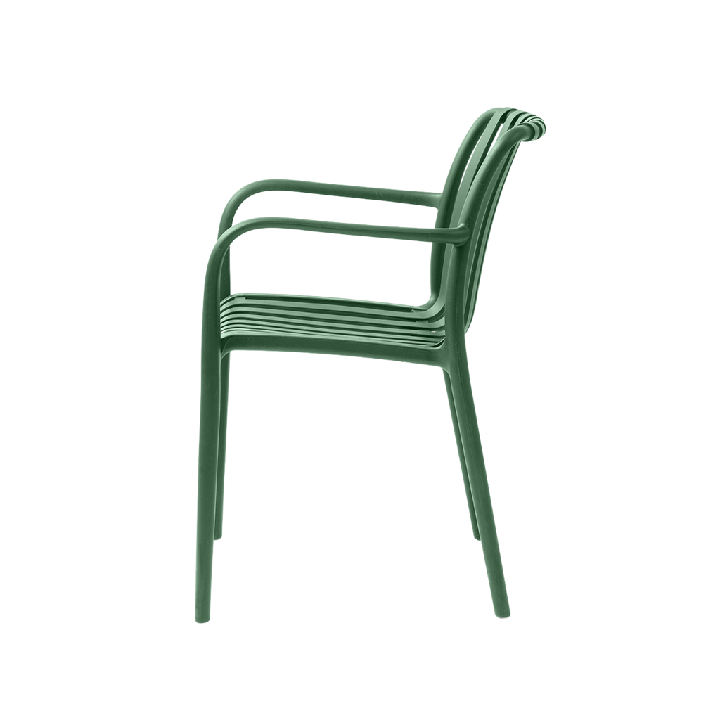 Paris Polypropylene Chair Sage Green – Stackable Outdoor Cafe Restaurant Hospitality Seating