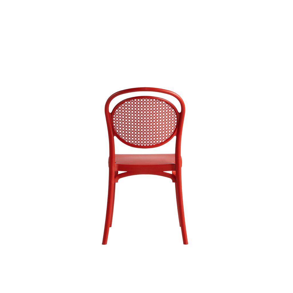 Sera Caffe/Bistro Polypropylene Stacking Chair Red