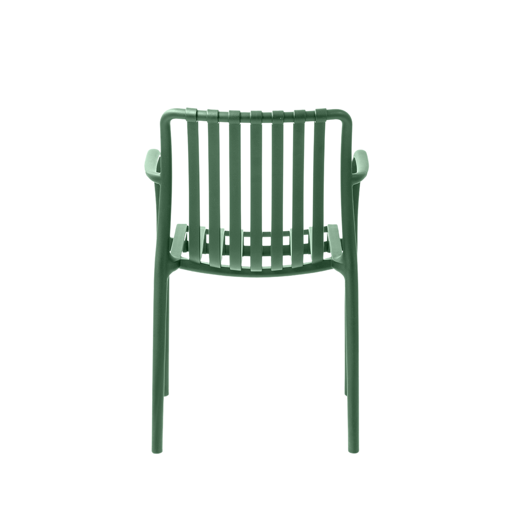 Paris Polypropylene Chair Sage Green – Stackable Outdoor Cafe Restaurant Hospitality Seating
