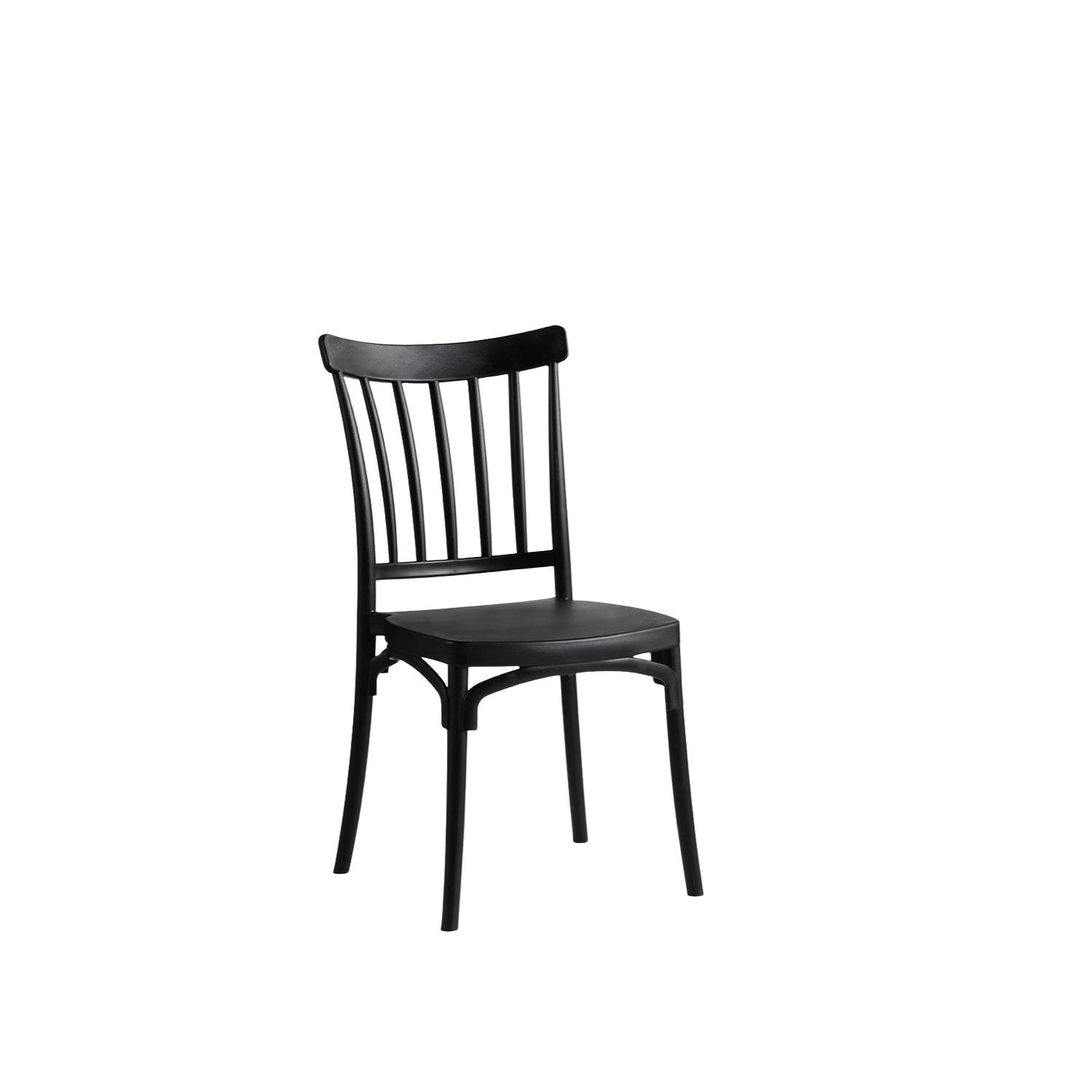 Polypropylene Caffe/Bistro Polypropylene Stacking Chair Black