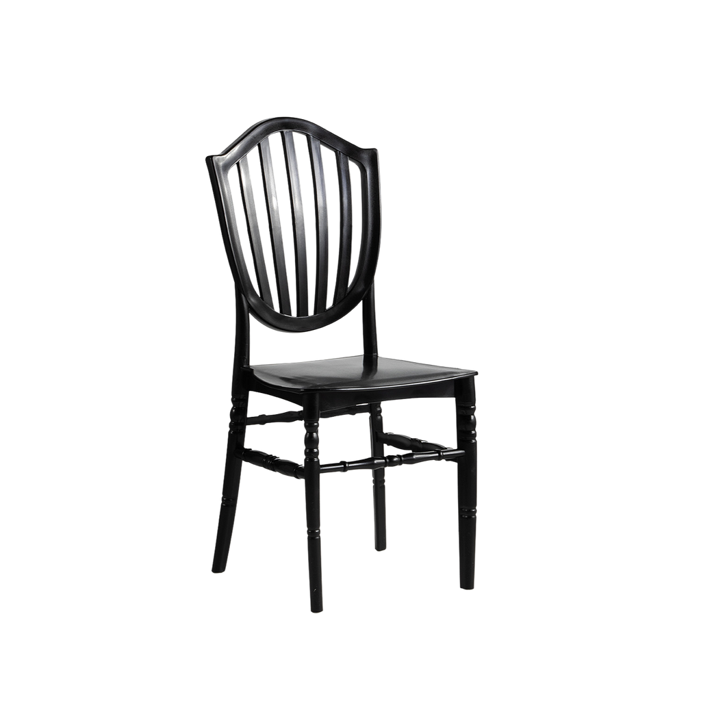 Chiavari Vasto Stacking Polypropylene Chair Black