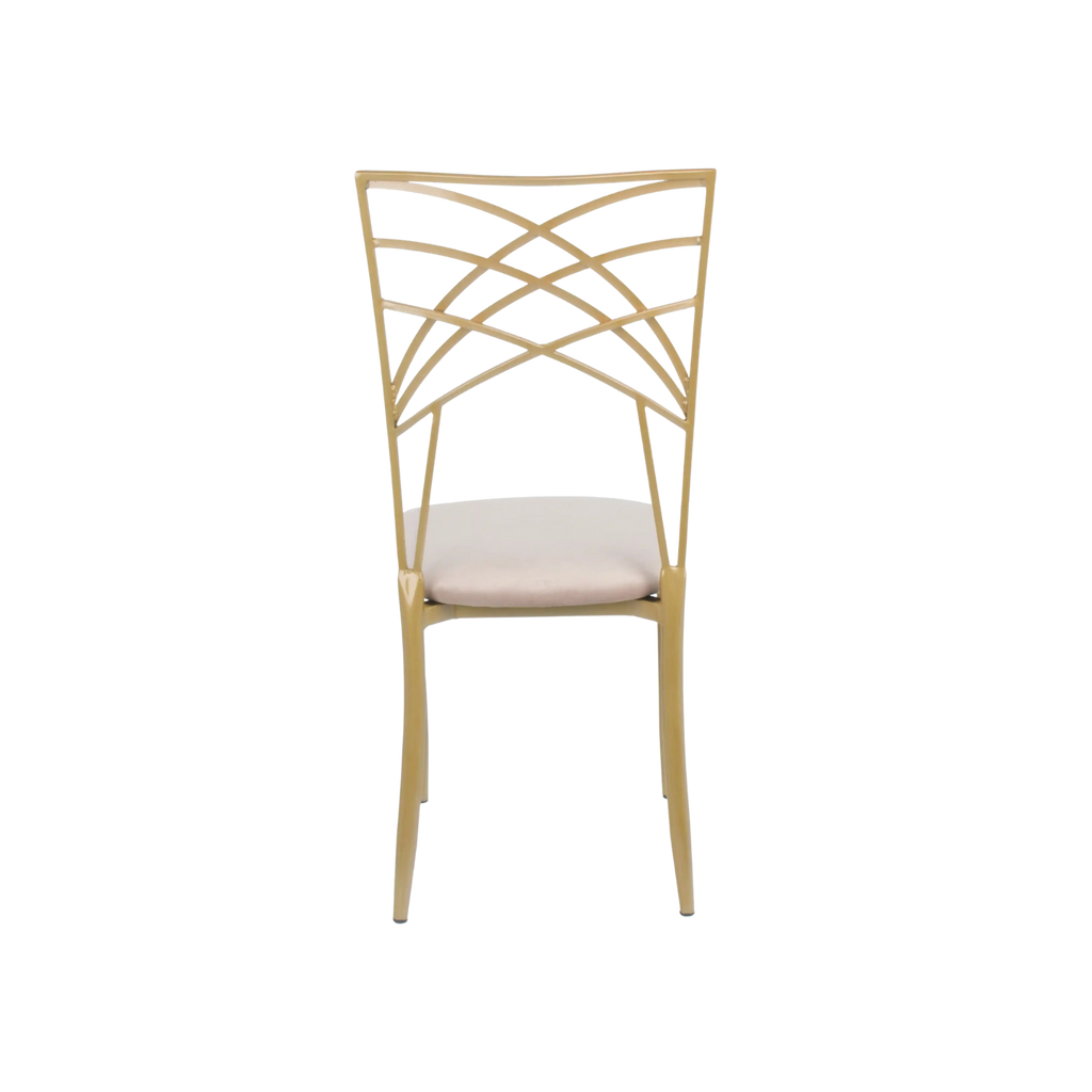 Chameleon Steel Event Stacking Chair Gold Ivory