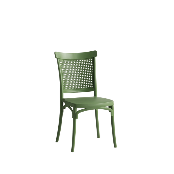 Lima Caffe/Bistro Polypropylene Stacking Chair Sage