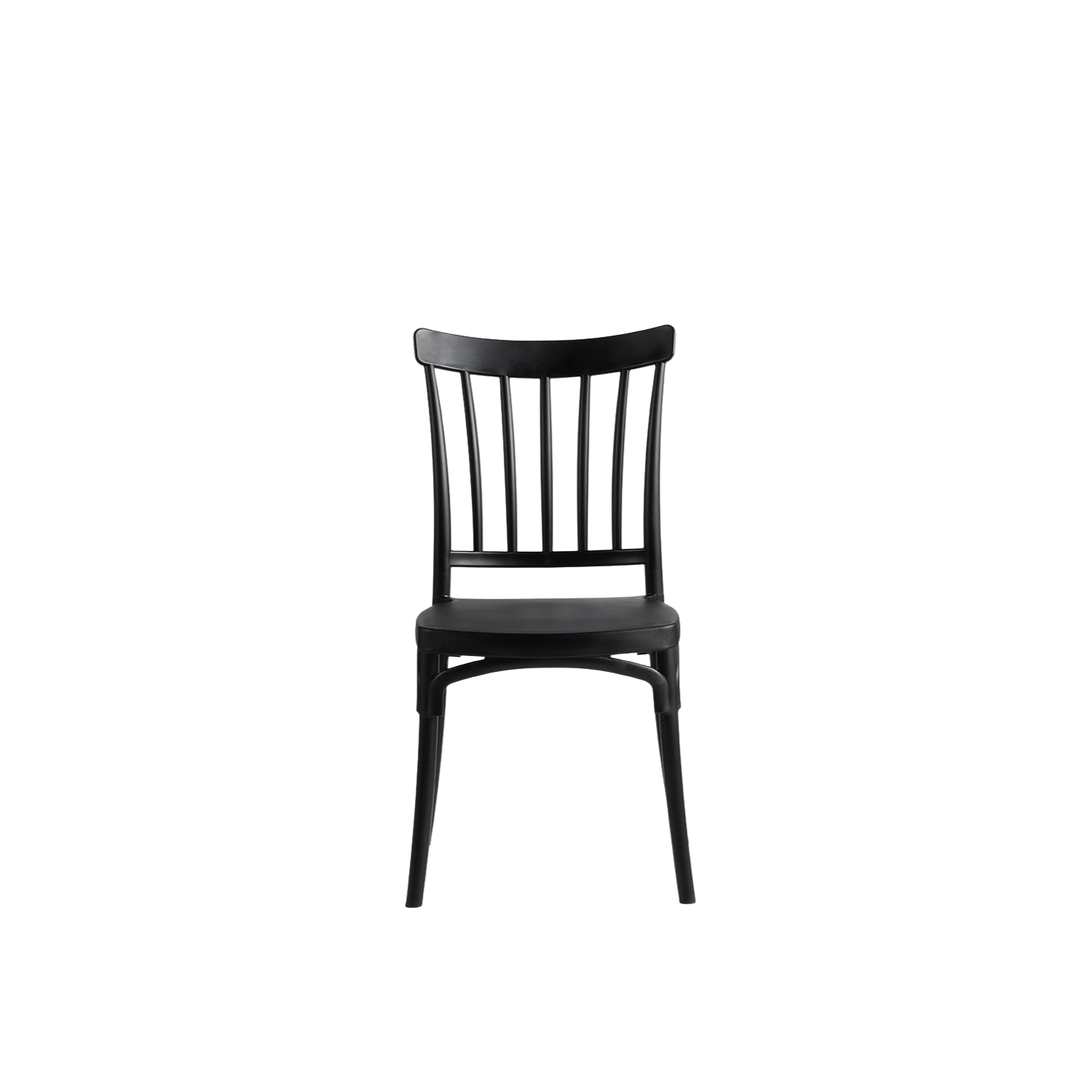 Polypropylene Caffe/Bistro Polypropylene Stacking Chair Black