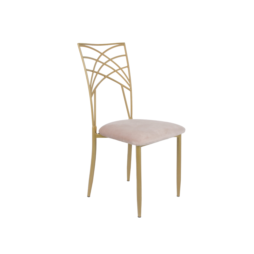 Chameleon Steel Event Stacking Chair Gold Ivory