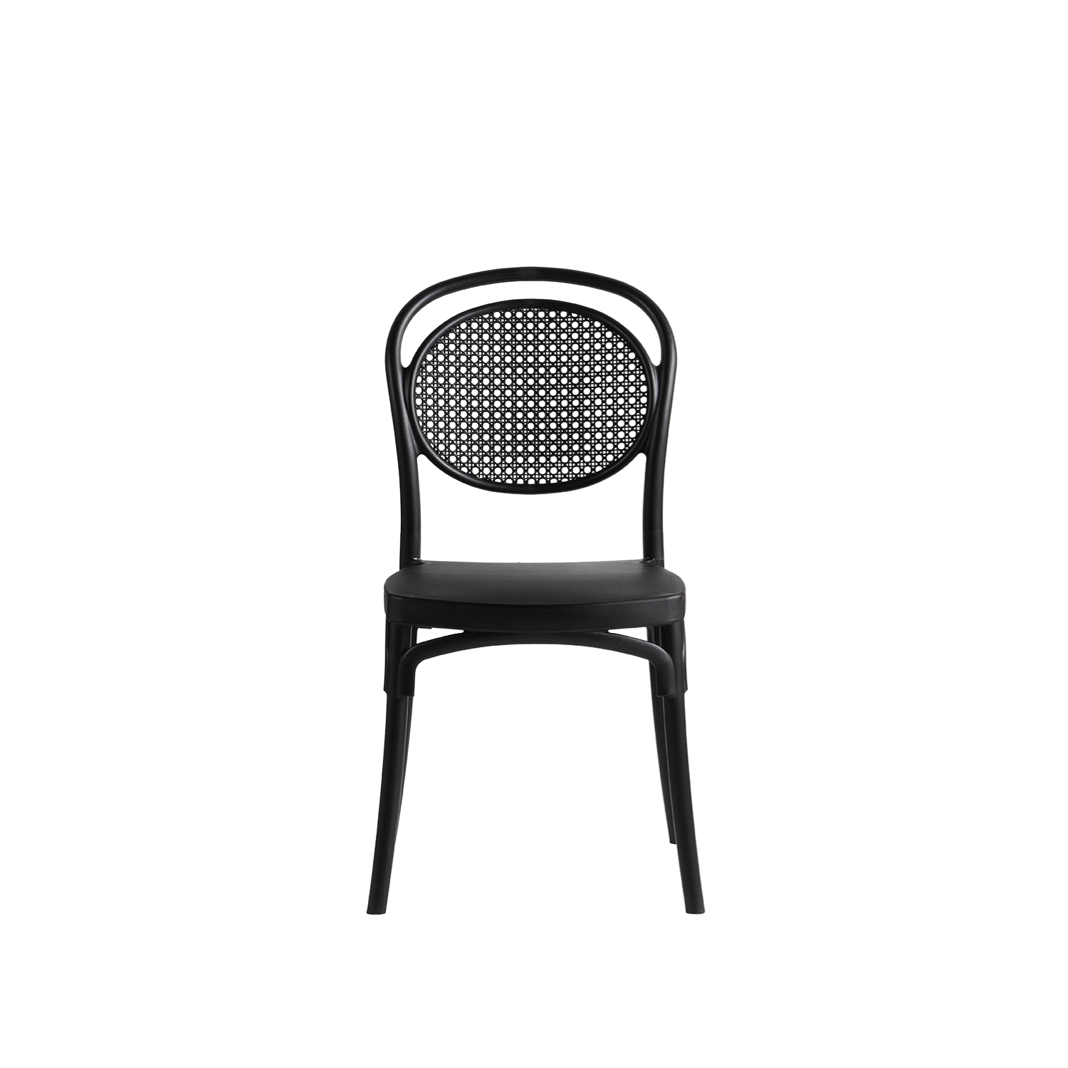 Sera Caffe/Bistro Polypropylene Stacking Chair Black