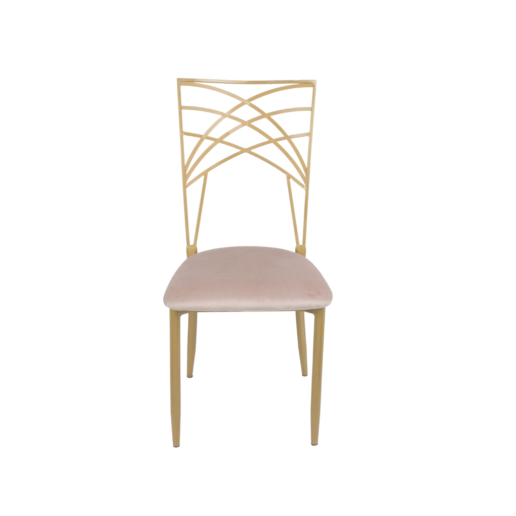 Chameleon Steel Event Stacking Chair Gold Ivory