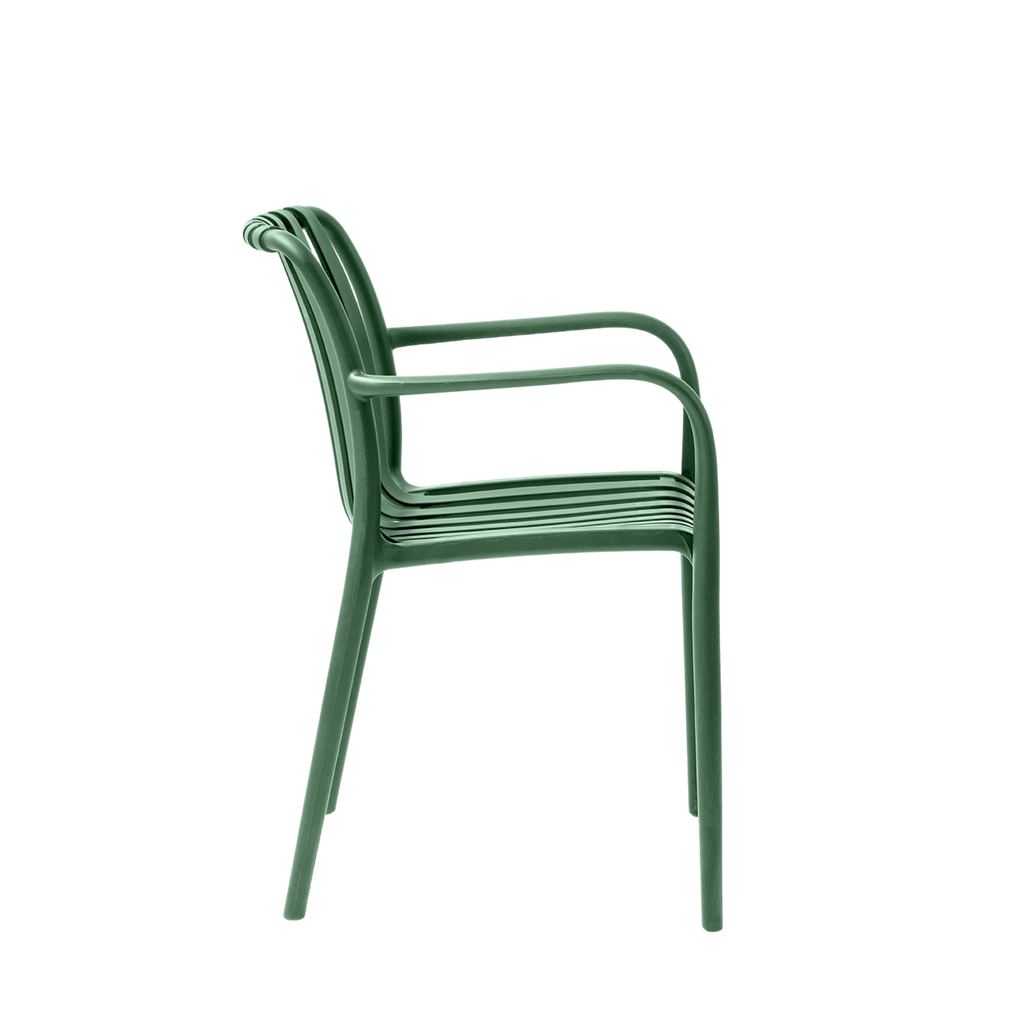 Paris Polypropylene Chair Sage Green – Stackable Outdoor Cafe Restaurant Hospitality Seating