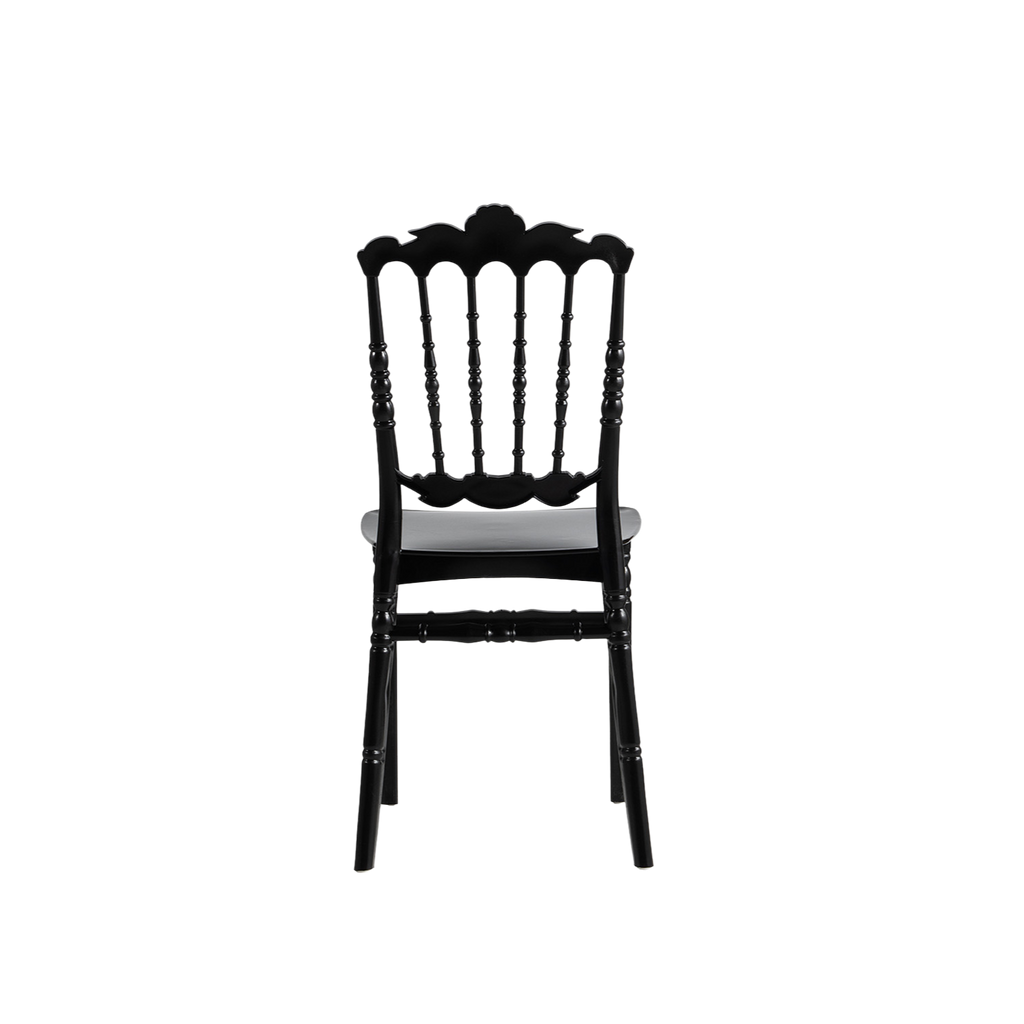 Chiavari Lepo Stacking Polypropylene Chair Black