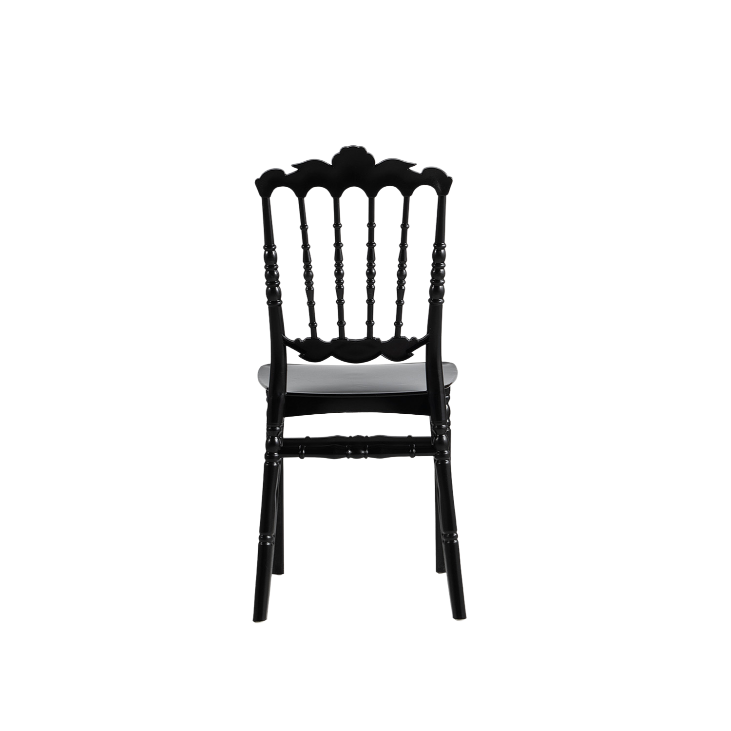 Chiavari Lepo Stacking Polypropylene Chair Black