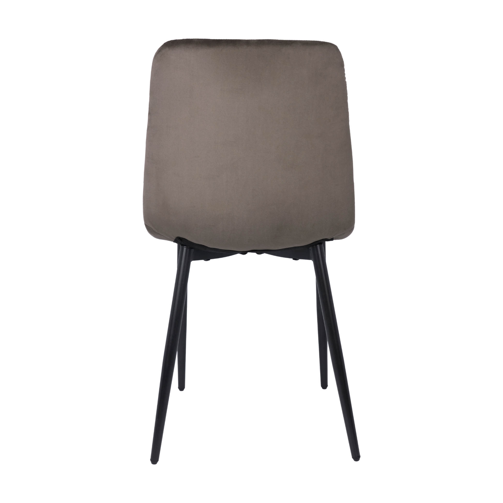 Velvet Dining Chair with Metal Legs Taupe Brown