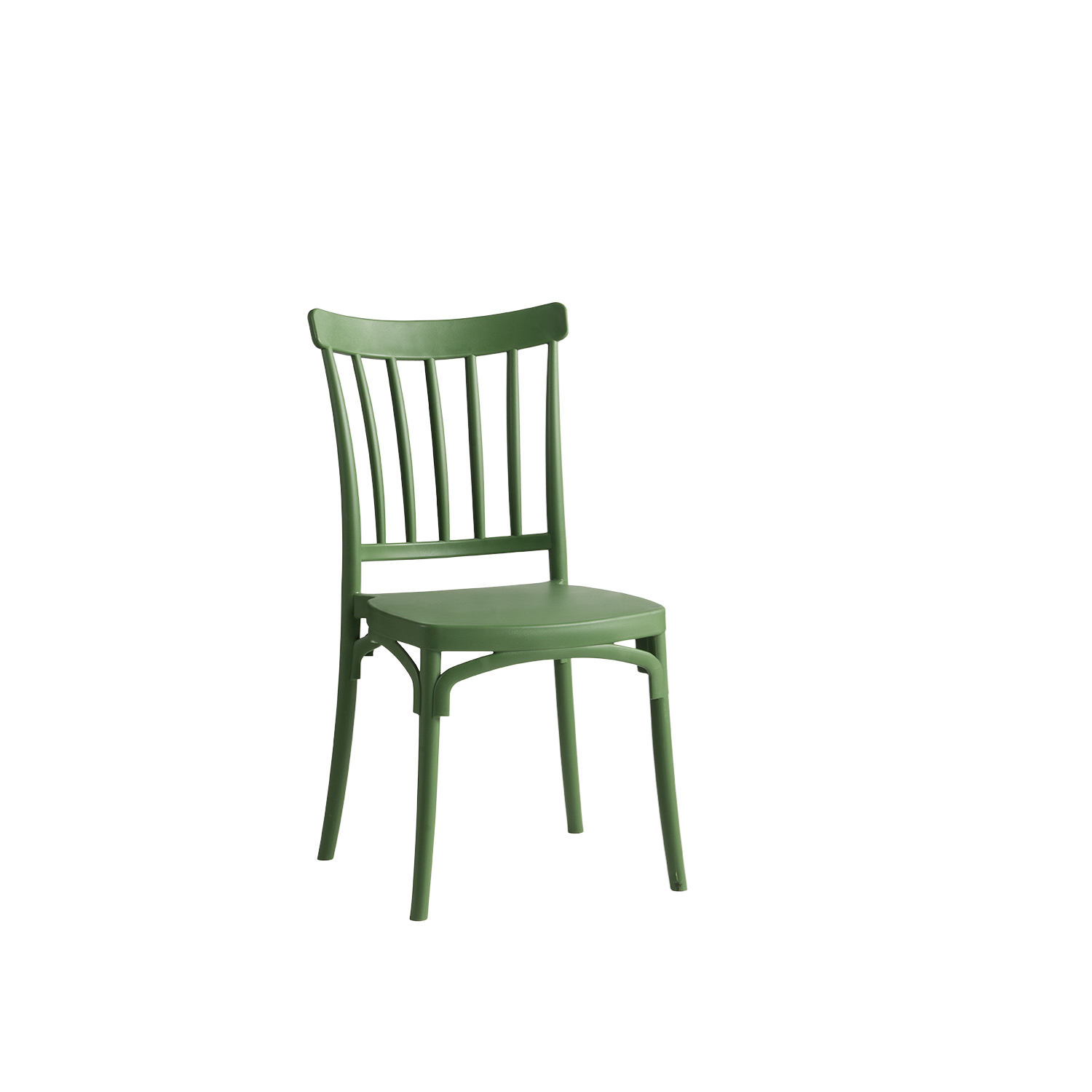 Polypropylene/Bistro Polypropylene Stacking Caffe Chair Green