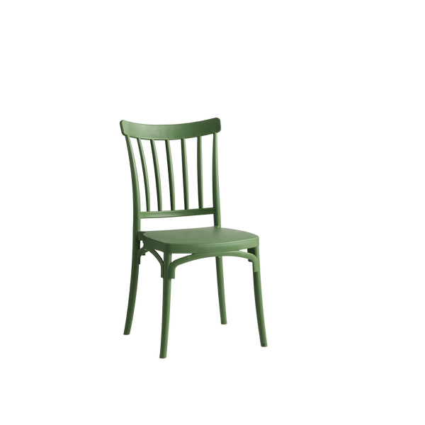 Alba Caffe/Bistro Polypropylene Stacking Caffe Chair Green