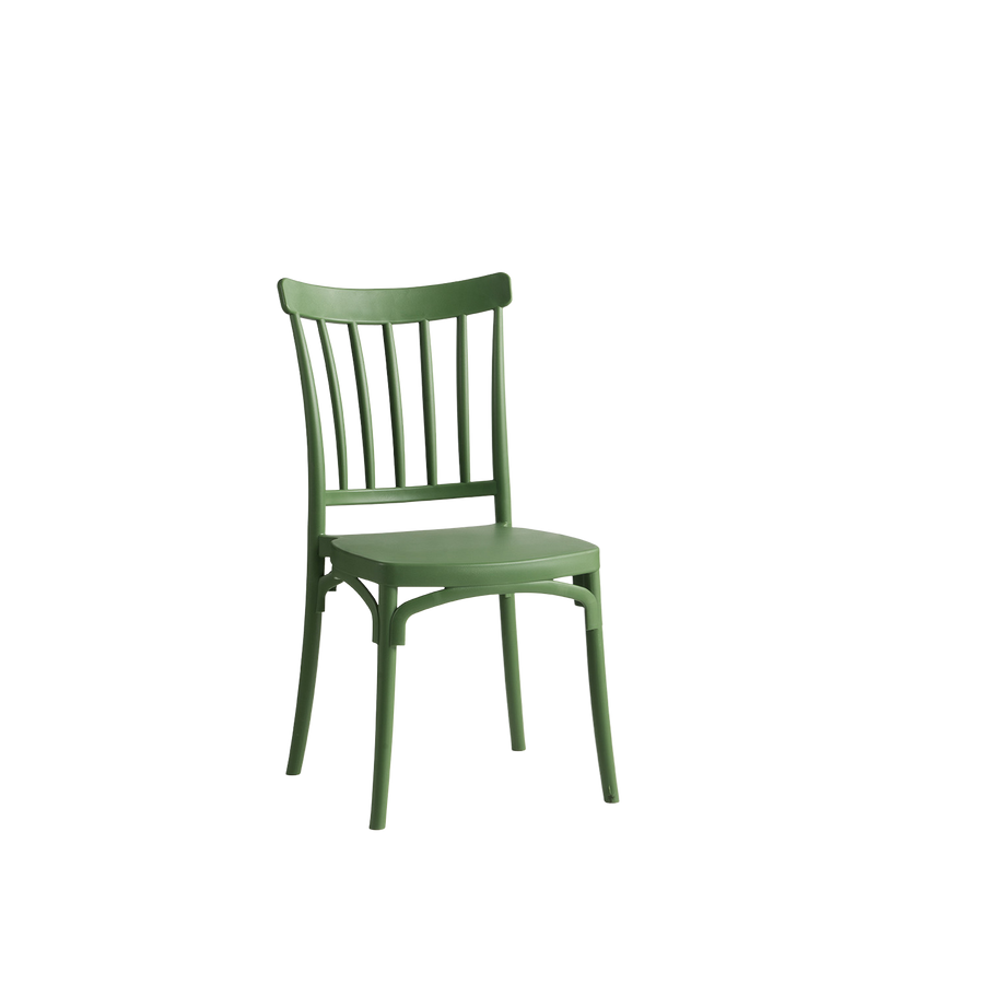Alba Caffe/Bistro Polypropylene Stacking Caffe Chair Green